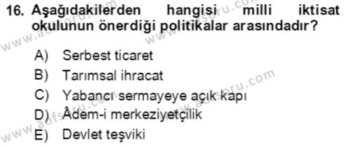 Aile Ekonomisi Dersi 2022 - 2023 Yılı Yaz Okulu Sınavı 16. Soru