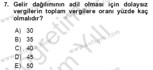 Aile Ekonomisi Dersi 2022 - 2023 Yılı Yaz Okulu Sınavı 7. Soru