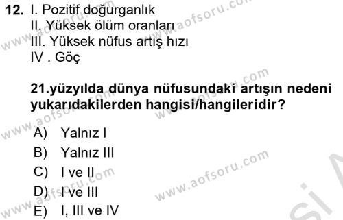 Aile Ekonomisi Dersi 2023 - 2024 Yılı (Vize) Ara Sınavı 12. Soru