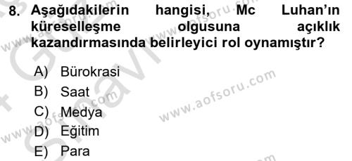 Aile Ekonomisi Dersi 2023 - 2024 Yılı (Vize) Ara Sınavı 8. Soru