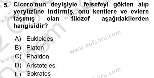 Etik Dersi 2021 - 2022 Yılı (Final) Dönem Sonu Sınavı 5. Soru