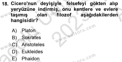 Etik Dersi 2023 - 2024 Yılı (Vize) Ara Sınavı 18. Soru