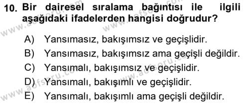 Bilim Felsefesi Dersi 2022 - 2023 Yılı (Vize) Ara Sınavı 10. Soru