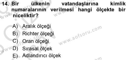 Bilim Felsefesi Dersi 2024 - 2025 Yılı (Vize) Ara Sınavı 14. Soru