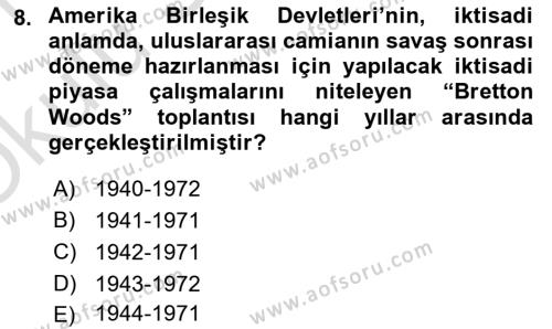 Yurttaşlık ve Çevre Bilgisi Dersi 2020 - 2021 Yılı Yaz Okulu Sınavı 8. Soru