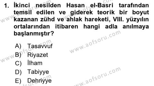 Ortaçağ Felsefesi 2 Dersi 2017 - 2018 Yılı (Vize) Ara Sınavı 1. Soru