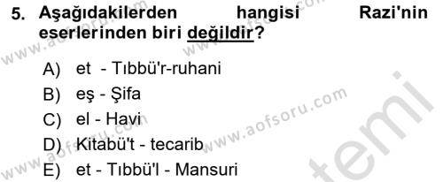 Ortaçağ Felsefesi 2 Dersi 2022 - 2023 Yılı Yaz Okulu Sınavı 5. Soru