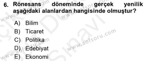 Modern Felsefe 1 Dersi 2016 - 2017 Yılı (Final) Dönem Sonu Sınavı 6. Soru