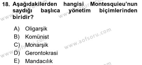 Modern Felsefe 1 Dersi 2022 - 2023 Yılı Yaz Okulu Sınavı 18. Soru