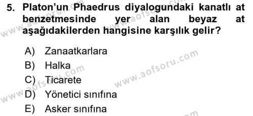 Zihin Felsefesi Dersi 2016 - 2017 Yılı (Vize) Ara Sınavı 5. Soru