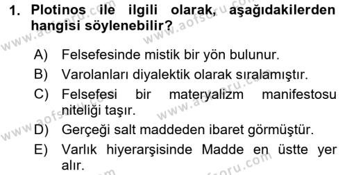 Tarih Felsefesi 1 Dersi 2024 - 2025 Yılı (Vize) Ara Sınavı 1. Soru