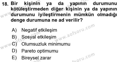 Çağdaş Felsefe 2 Dersi 2020 - 2021 Yılı Yaz Okulu Sınavı 18. Soru