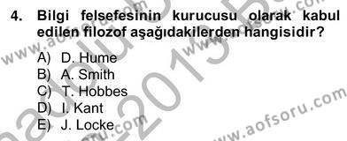 Türkiye´de Felsefenin Gelişimi 2 Dersi 2012 - 2013 Yılı (Vize) Ara Sınavı 4. Soru