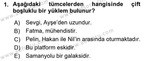 Dil Felsefesi Dersi 2022 - 2023 Yılı (Vize) Ara Sınavı 1. Soru