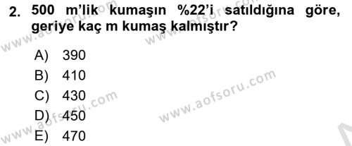 Finans Matematiği Dersi 2021 - 2022 Yılı Yaz Okulu Sınavı 2. Soru