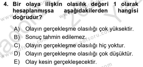 Finansal Yönetim 2 Dersi 2020 - 2021 Yılı Yaz Okulu Sınavı 4. Soru