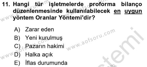 Spor Finansmanı Dersi 2024 - 2025 Yılı (Vize) Ara Sınavı 11. Soru