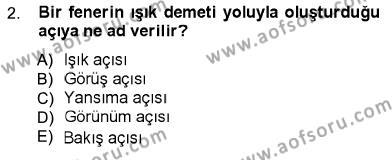 Fotoğraf Kültürü Dersi 2012 - 2013 Yılı (Vize) Ara Sınavı 2. Soru