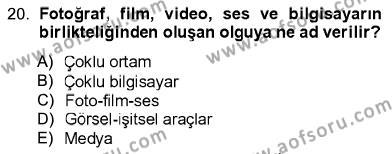 Fotoğraf Kültürü Dersi 2012 - 2013 Yılı (Vize) Ara Sınavı 20. Soru