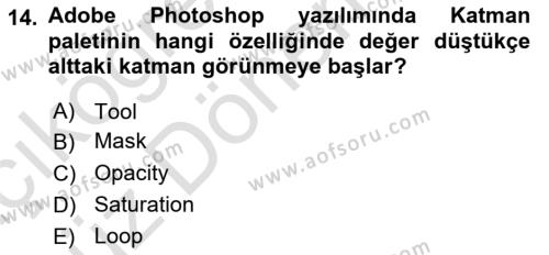 Sayısal Fotoğraf İşleme Teknikleri Dersi 2022 - 2023 Yılı (Vize) Ara Sınavı 14. Soru