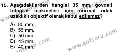 Optik Bakış Dersi 2012 - 2013 Yılı (Vize) Ara Sınavı 15. Soru