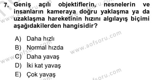 Optik Bakış Dersi 2021 - 2022 Yılı (Vize) Ara Sınavı 7. Soru