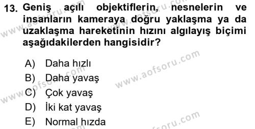 Optik Bakış Dersi 2023 - 2024 Yılı (Vize) Ara Sınavı 13. Soru