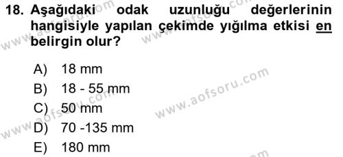 Optik Bakış Dersi 2023 - 2024 Yılı (Vize) Ara Sınavı 18. Soru