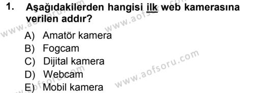 Kamera Tekniğine Giriş Dersi 2012 - 2013 Yılı (Vize) Ara Sınavı 1. Soru