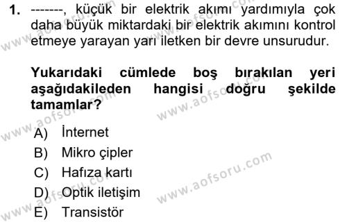  Sayısal Görüntüleme Teknolojileri Dersi 2021 - 2022 Yılı Yaz Okulu Sınavı 1. Soru