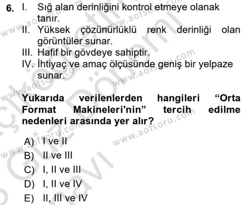  Sayısal Görüntüleme Teknolojileri Dersi 2022 - 2023 Yılı (Vize) Ara Sınavı 6. Soru