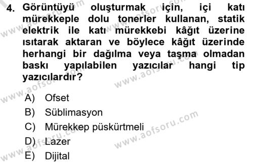  Sayısal Görüntüleme Teknolojileri Dersi 2022 - 2023 Yılı (Final) Dönem Sonu Sınavı 4. Soru