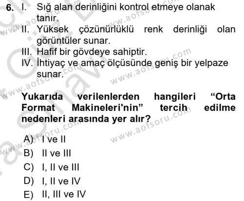  Sayısal Görüntüleme Teknolojileri Dersi 2023 - 2024 Yılı (Vize) Ara Sınavı 6. Soru