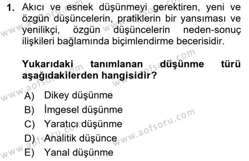 Temel Sanat ve Tasarım Eğitimi Dersi 2022 - 2023 Yılı (Final) Dönem Sonu Sınavı 1. Soru