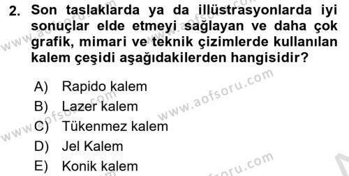 Temel Sanat ve Tasarım Eğitimi Dersi 2023 - 2024 Yılı (Final) Dönem Sonu Sınavı 2. Soru