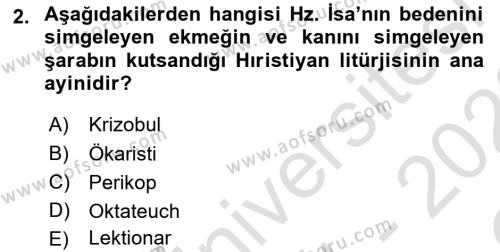 Anadolu Kültür Tarihi Dersi 2021 - 2022 Yılı Yaz Okulu Sınavı 2. Soru