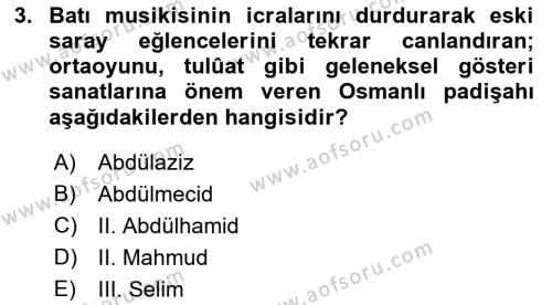 Anadolu Kültür Tarihi Dersi 2021 - 2022 Yılı Yaz Okulu Sınavı 3. Soru