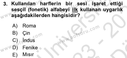 Görsel İletişim ve Tasarım Tarihi Dersi 2023 - 2024 Yılı (Vize) Ara Sınavı 3. Soru