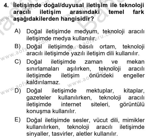 Görsel İletişim ve Tasarım Tarihi Dersi 2023 - 2024 Yılı (Vize) Ara Sınavı 4. Soru