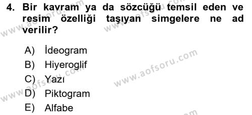 Tipografi Dersi 2023 - 2024 Yılı (Vize) Ara Sınavı 4. Soru