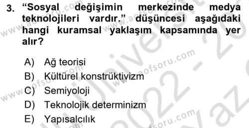 Dijital Kültür Dersi 2022 - 2023 Yılı Yaz Okulu Sınavı 3. Soru