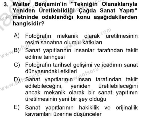 Yeni Medya Sanatı Dersi 2023 - 2024 Yılı (Vize) Ara Sınavı 3. Soru