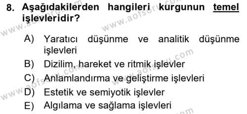 Yeni Medya Sanatı Dersi 2023 - 2024 Yılı (Vize) Ara Sınavı 8. Soru