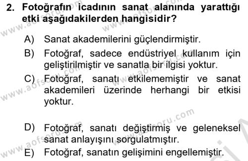 Yeni Medya Sanatı Dersi 2023 - 2024 Yılı Yaz Okulu Sınavı 2. Soru