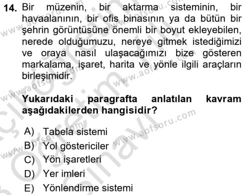 İleri Tipografi Dersi 2022 - 2023 Yılı Yaz Okulu Sınavı 14. Soru