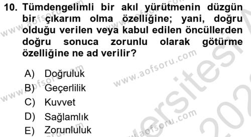 Sanatta Eleştirel Düşünce Dersi 2022 - 2023 Yılı (Vize) Ara Sınavı 10. Soru