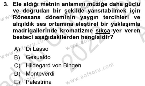 Sanatta Eleştirel Düşünce Dersi 2022 - 2023 Yılı (Vize) Ara Sınavı 3. Soru