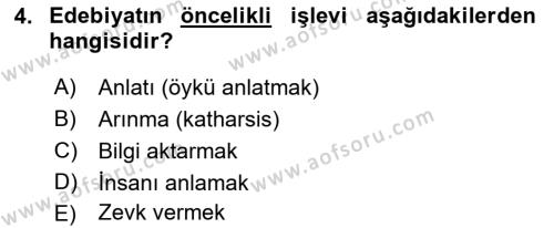 Sanatta Eleştirel Düşünce Dersi 2022 - 2023 Yılı (Vize) Ara Sınavı 4. Soru