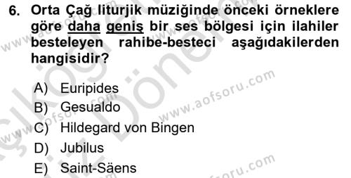 Sanatta Eleştirel Düşünce Dersi 2022 - 2023 Yılı (Vize) Ara Sınavı 6. Soru