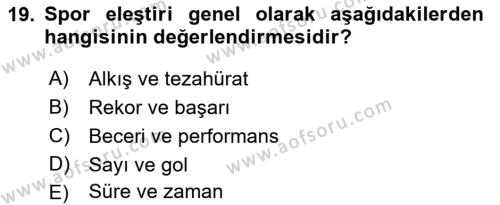 Sanatta Eleştirel Düşünce Dersi 2022 - 2023 Yılı (Final) Dönem Sonu Sınavı 19. Soru